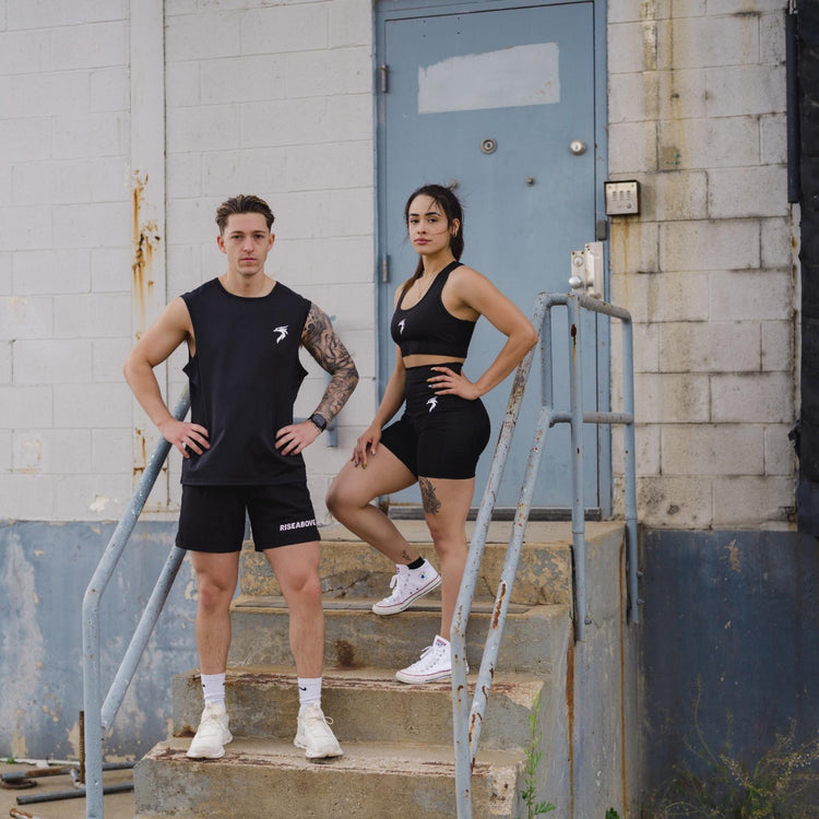 A collection of empowering mental health tank tops and activewear, including men's and women's tank tops and sports bras—designed to promote resilience, transformation, and mental health awareness through comfortable, breathable, and stylish apparel.