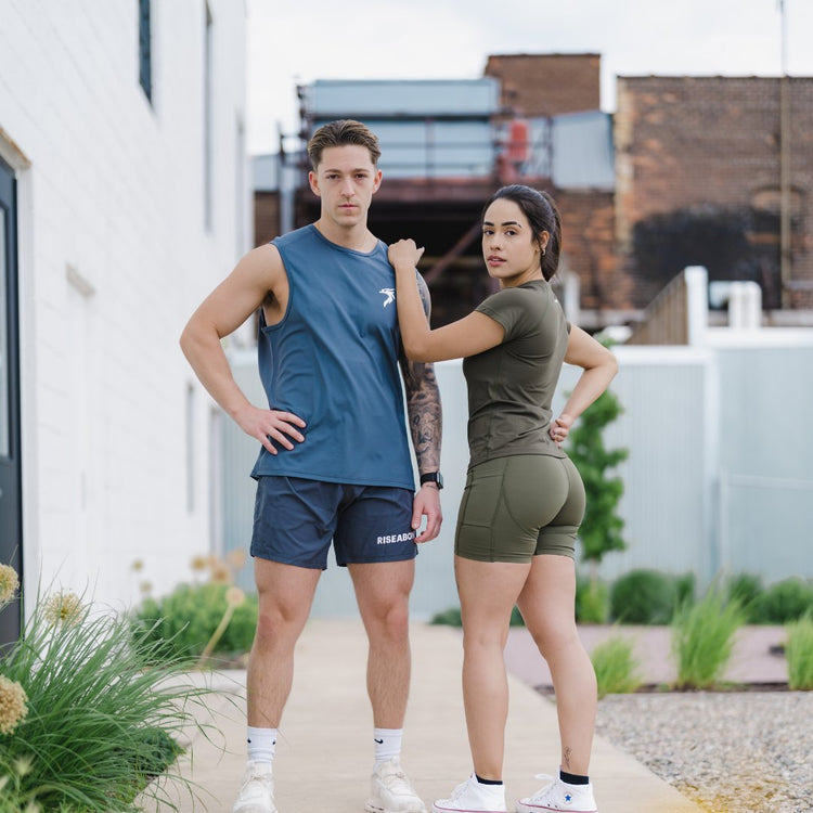 Shop the Valor Collection with men’s and women’s zip-ups, high-waisted leggings with pockets, biker shorts, performance shirts, and men’s shorts with zip pockets. Rise from the ashes with apparel that inspires courage and resilience.