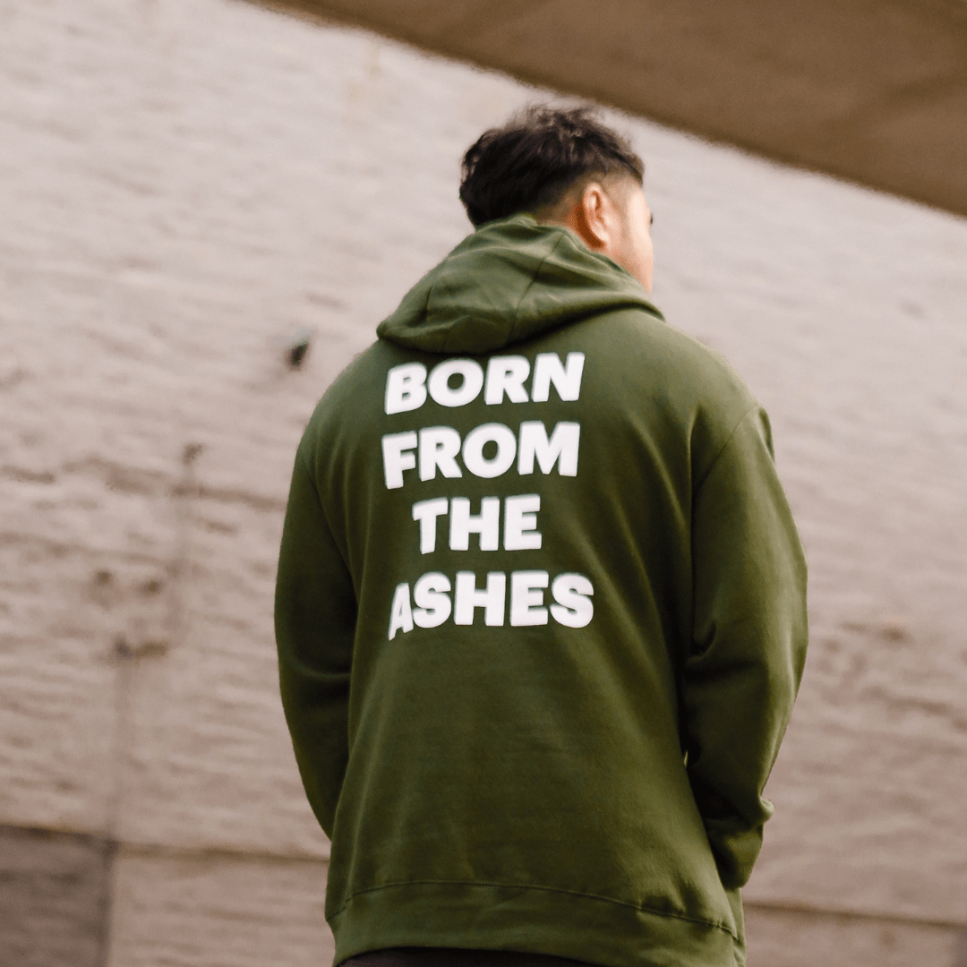 BFTA HOODIE (UNISEX) - ARMY GREEN - Riseabove Apparel Inc