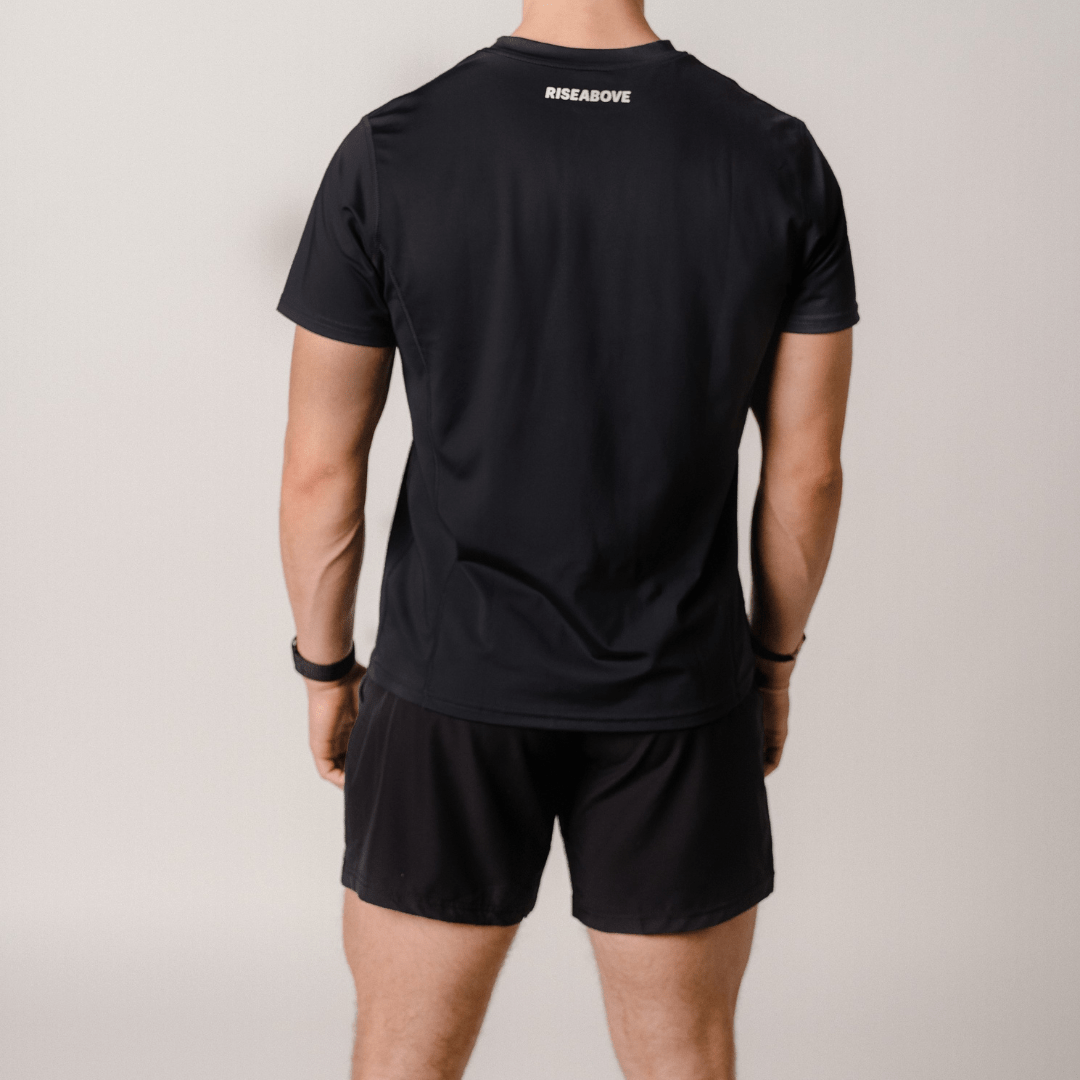 MEN'S VALOR PERFORMANCE SHORTS - BLACK - Riseabove Apparel Inc