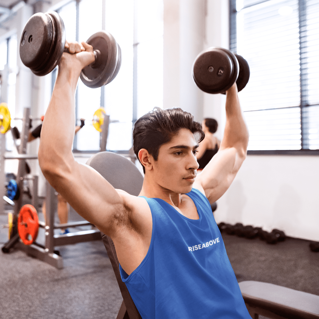 MEN'S VALOR TANK TOP - ROYAL BLUE - Riseabove Apparel Inc