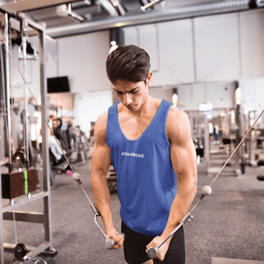 MEN'S VALOR TANK TOP - ROYAL BLUE - Riseabove Apparel Inc