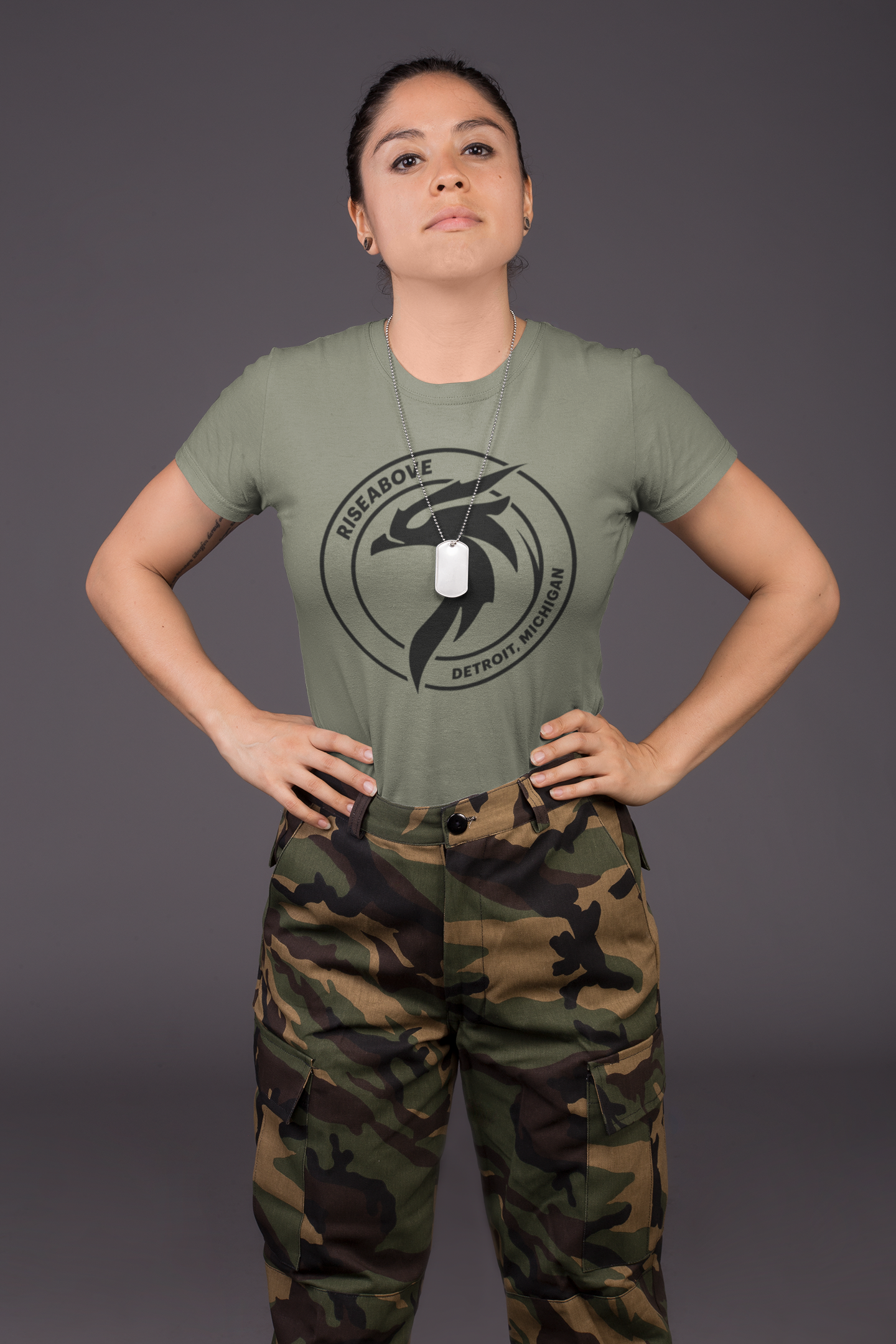 PHOENIX T-SHIRT (UNISEX) - MILITARY GREEN