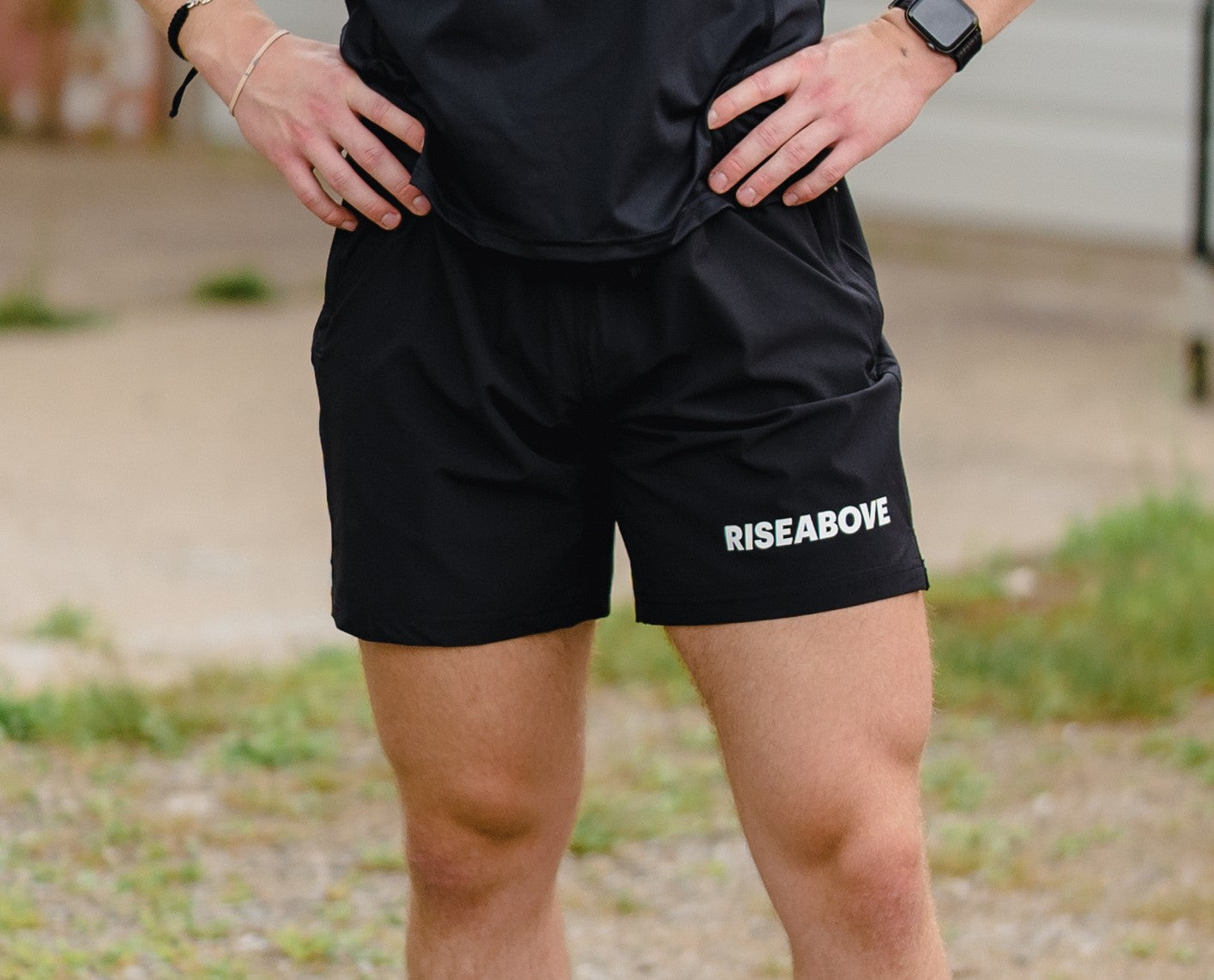 MEN'S VALOR PERFORMANCE SHORTS BLACK Riseabove Apparel Inc