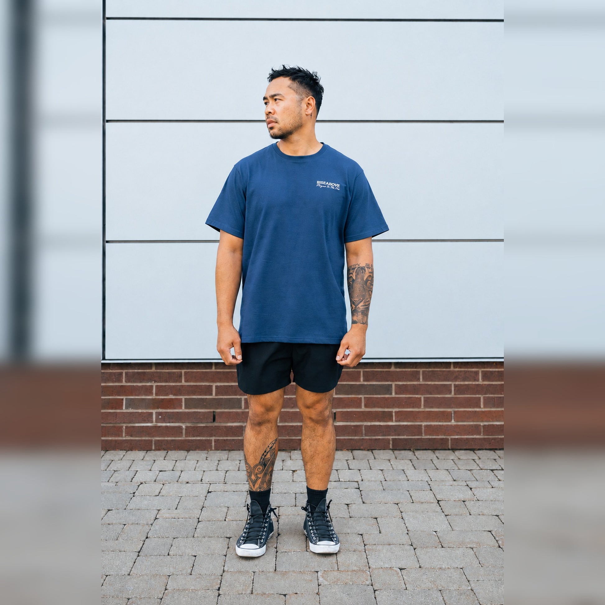 Men's Phoenix Rising Premium T-Shirt in Storm Blue, front view
