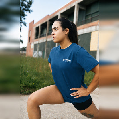 Women's Phoenix Rising Premium T-Shirt in Storm Blue, front view