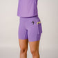 WOMEN'S VALOR BIKER SHORTS - LILAC